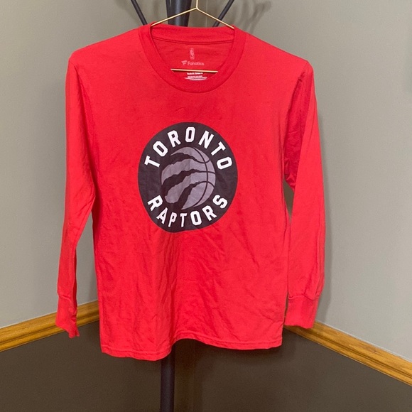 Fanatics youth NBA TORONTO raptors red long sleeve shirt size medium NWT - Picture 1 of 4